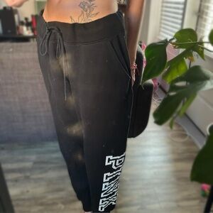 Women’s Pink Victoria’s secret Black Sweatpants